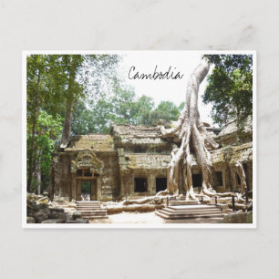 ta prohm cambodia postcard