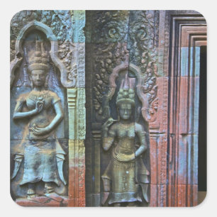 Ta Prohm Temple, Siem Reap Province, Cambodia Square Sticker