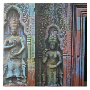 Ta Prohm Temple, Siem Reap Province, Cambodia Tile