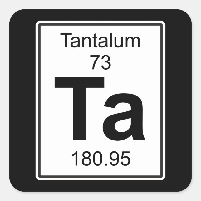 Ta - Tantalum Square Sticker (Front)