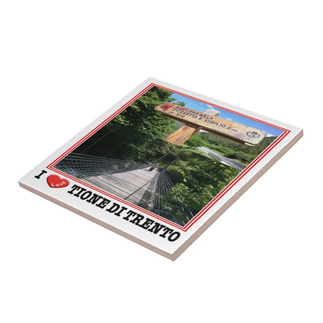 TAA004 TIONE DI TRENTO I Love, Italy, Tile (Side)