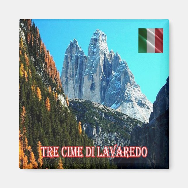 TAA015 3 PEACKS OF LAVAREDO, Italy, Fridge Magnet (Front)