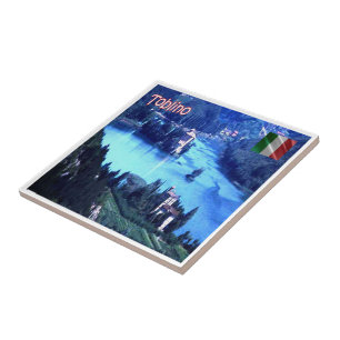 TAA020 TOBLINO Lake & Castle, Italy, Tile