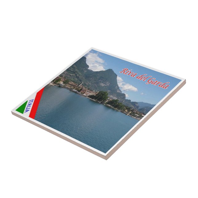 TAA023 RIVA DEL GARDA, Lake View, Italy, Tile (Side)