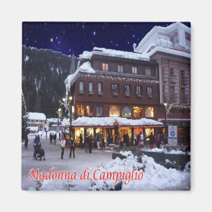 TAA035 MADONNA DI CAMPIGLIO With Snow - Fridge Magnet