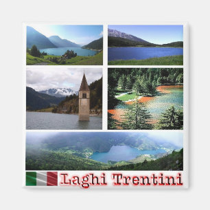 TAA043 TRENTINE LAKES, Mosaic, Italy, Fridge Magnet