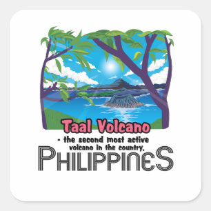 Taal Volcano Square Sticker