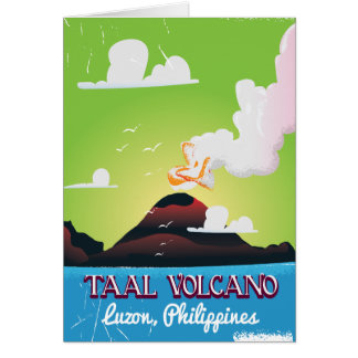 Taal Volcano Volcano Philipp vintage travel poster