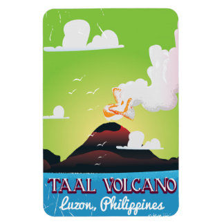 Taal Volcano Volcano Philipp vintage travel poster Magnet