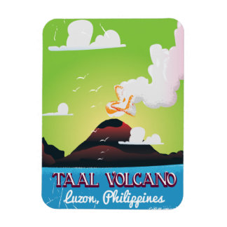 Taal Volcano Volcano Philipp vintage travel poster Magnet