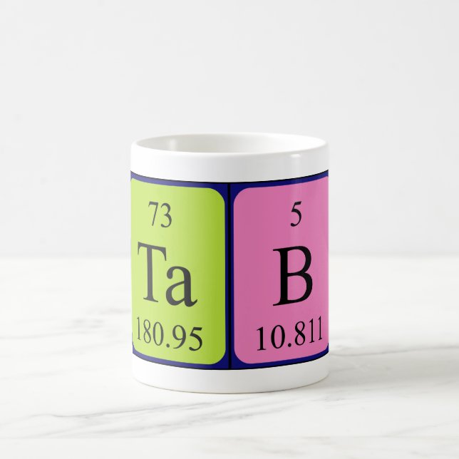 Tab periodic table name mug (Center)