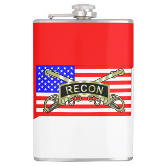 Tab, Sabres & Stripes Vinyl Warped Flask