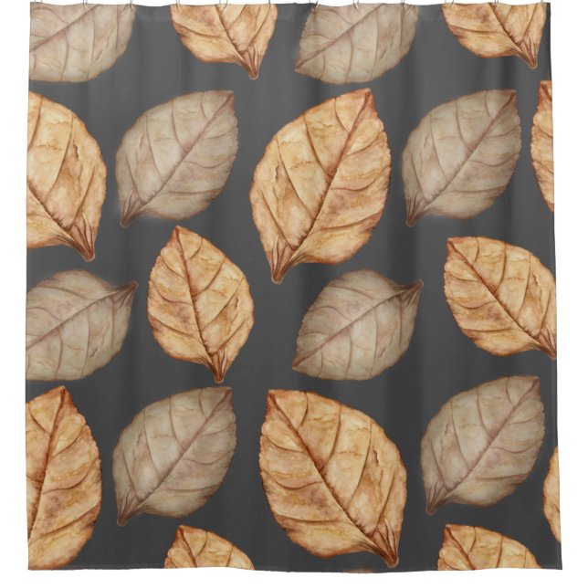 Tabacco Leaves Shower Curtain (Front)