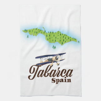 Tabarca Spain Beautiful map Tea Towel