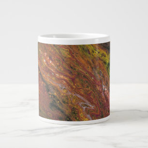 Tabarin 3 Warm Red Green Abstract Mug