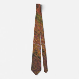 Tabarin 3 Warm Red Green Abstract Tie