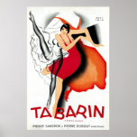 Tabarin by Paul Colin | Art Deco 1920s Poster<br><div class="desc">Sensual Vintage Art Deco, c 1928, titled "Tabarin", the name of a Cabaret made immortal with this poster by artist Paul Colin (1892-1985). Mixing business with pleasure, he and entertainer, Josephine Baker became wildly successful in the Paris, 1920s Jazz Age. Baker’s lover and friend, Colin designed the magnificent Art Deco...</div>
