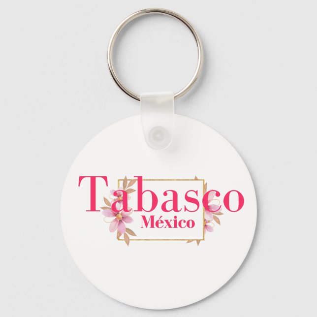 Tabasco Mexico Travel Destination Bridesmaid  Key Ring (Front)