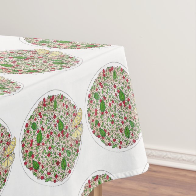 Tabbouleh Salad Mediterranean Lebanese Syrian Food Tablecloth (In Situ)