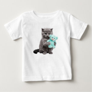 Tabby and Teddy Bear Baby T-Shirt