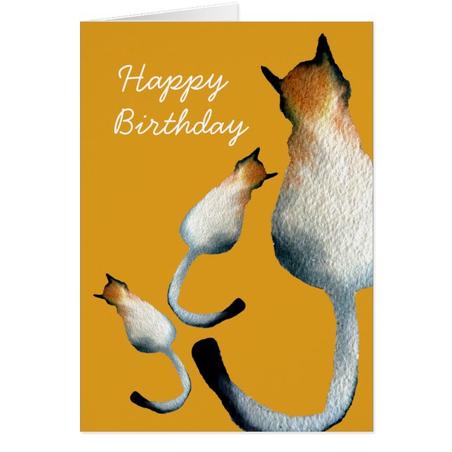 Tabby black and brown cat illustration (Front)