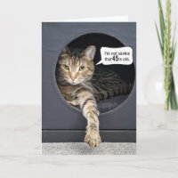 Tabby Cat 45th Birthday Humour 
