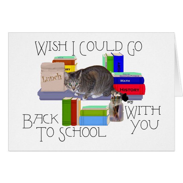 Tabby Cat Back to School (Front Horizontal)