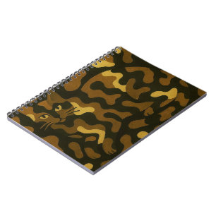 Tabby Cat Camouflage Art Notebook