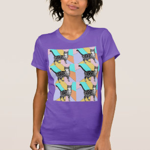 Tabby Cat cats cute striped pets T-Shirt