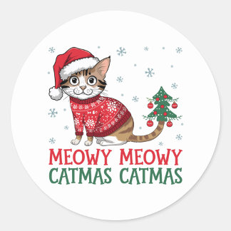 Tabby Cat Classic Round Sticker
