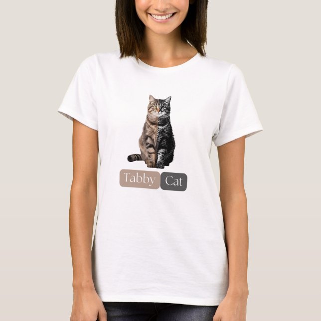 Tabby cat Embrace the Allure of Striped T-Shirt (Front)