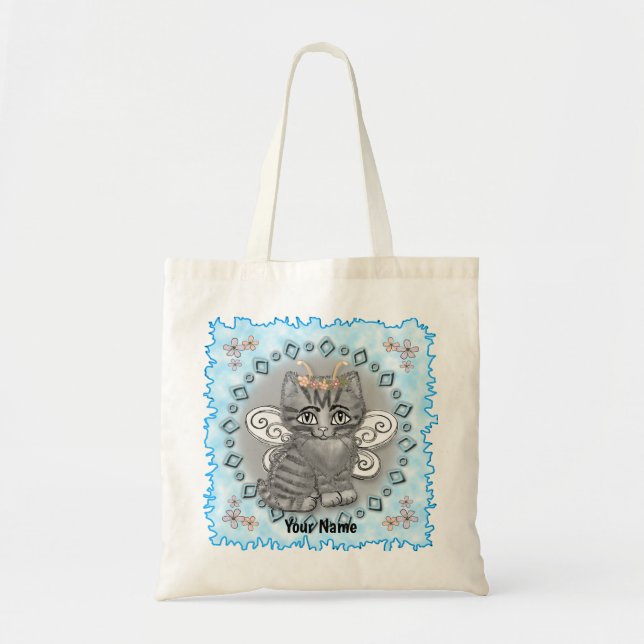 Tabby Cat Fairy  Tote Bag (Front)