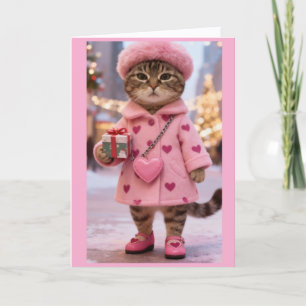 Tabby Cat Folded Greeting Card