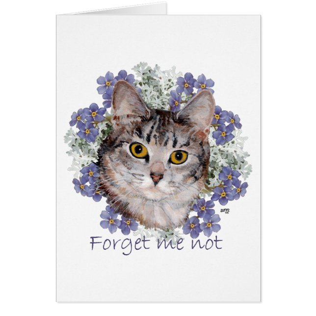 Tabby Cat Forget Me Not (Front)