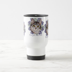 Tabby Cat Forget Me Not Travel Mug