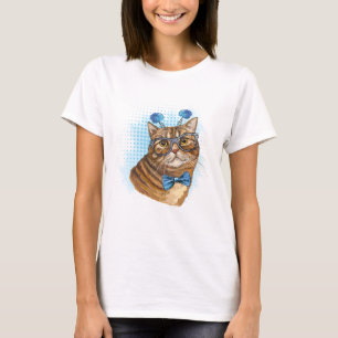 Tabby Cat Friendly Wearing Sunglasses glasses tee