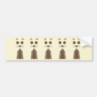 Tabby CAT Graphic Illustration Bumper Sticker