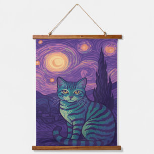 tabby cat hanging tapestry