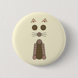 Tabby CAT Illustration 6 Cm Round Badge