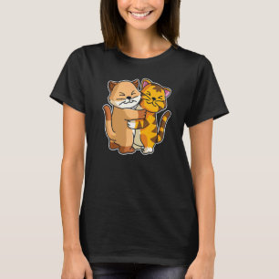 Tabby Cat & Kitten Cute Animals For Women Cuddling T-Shirt