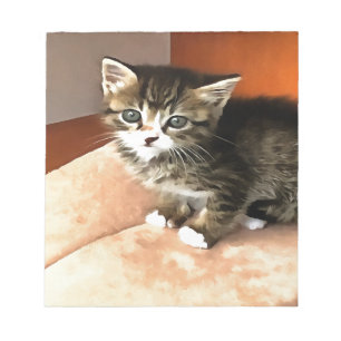 Tabby Cat Kitten Pet Portrait Notepad