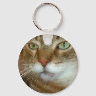 Tabby Cat Love Key Ring