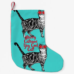 Tabby Cat Merry Catsmus Cool Christmas Stocking