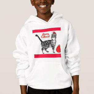 Tabby Cat Merry Christmas Catsmus Red Funny Cats H
