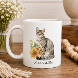 Tabby Cat Monogram Coffee Mug
