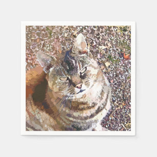 TABBY CAT NAPKIN