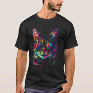 Tabby Cat Orange Cat Sunglasses Popart T-Shirt