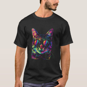 Tabby Cat Orange Cat Sunglasses Popart T-Shirt