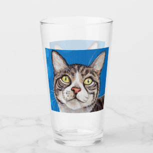 Tabby Cat Painting Glass