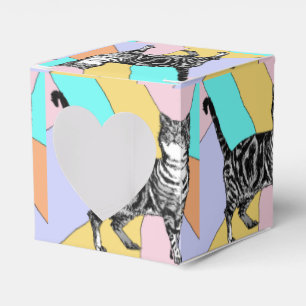 Tabby Cat Pastel Birthday Cats Cake Favor Box